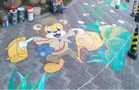 太白夏季画地面彩绘会遇到的问题