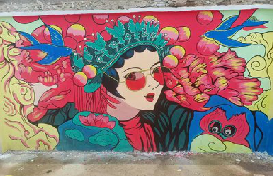 太白墙体彩绘-网红墙