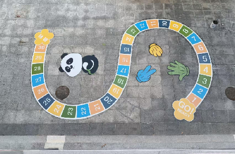 太白地面游戏彩绘