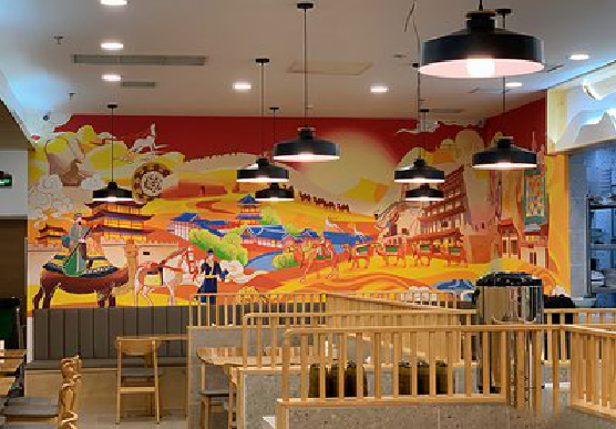 太白商业空间彩绘介绍。