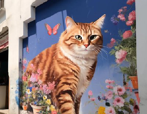 太白自己绘制有个性的手绘墙