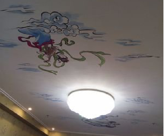 太白如何快速绘制天花板上的手绘墙？