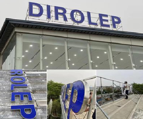 太白楼顶发光字安装的注意事项。